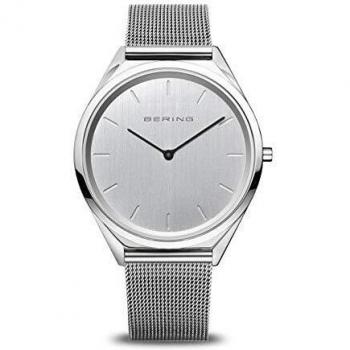 BERING Reloj Analógico Ultra Slim Collection para Unisex de Cuarzo con Correa en Acero Inoxidable & Cristal de Zafiro 17039-000