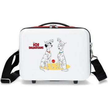 Neceser ABS Dalmatians Family adaptable blanco y rojo