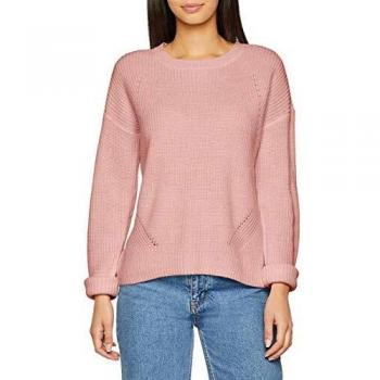 PIECES Pcmarie LS O-Neck Knit Noos suéter para Mujer, Rosa (Peachskin), Talla 42