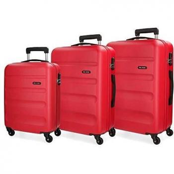 Roll Road Flex Juego de Maletas Rojas 55/65/75 cms Rígidas ABS