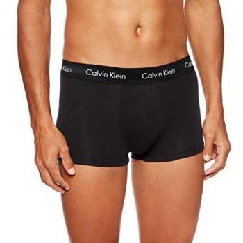 Calvin Klein Bóxer Tiro Bajo 3 Piezas, Negro, S