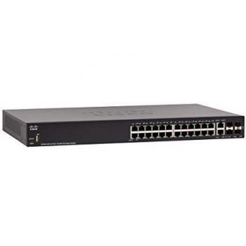 Cisco SF250-24P Managed L2/L3 Fast Ethernet (10/100) Black 1U Power over Ethernet (PoE) Support