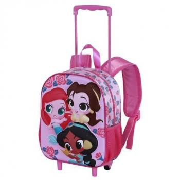 Mochila Princesa Rosa 3D con Rueditas