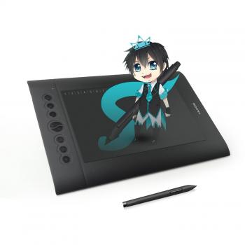 Huion H610 Pro Pen Tablet 25.4 cm x 16 cm (10x6.25) with rechargeable pen for artistic drawings and anime