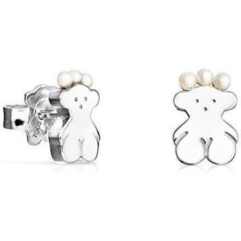 Pendientes Real Sisy oso de Plata y Perlas