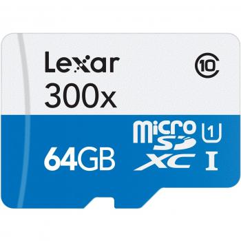 Lexar 64GB MicroSDXC Card with Adapter