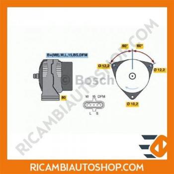 BOSCH Alternador 0 986 047 520