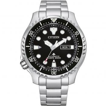 Reloj Citizen Promaster Automático SS Zafiro NY0140-80E de Doble Color Gris Plata y Negro