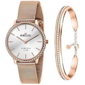 Reloj Morellato 1930 Just Time Oro Rosa con Esfera Plateada