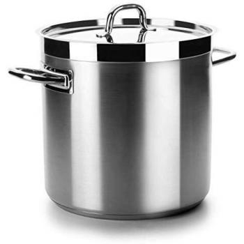 Lacor Chef Lux Olla de Sopa sin Tapa, Plateado, 32 Ø(cm)