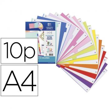 Separadores Oxford A4 10 posiciones PP color surtido