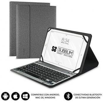 Subblim Tablet e Cover per tastiera Funda con Teclado KEYTAB PRO BLUETOOTH 10.1 Grigio