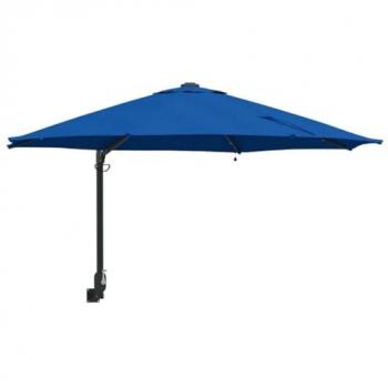 Vidaxl Parasol Exterior con Luminaria Azul Cielo 248 cm