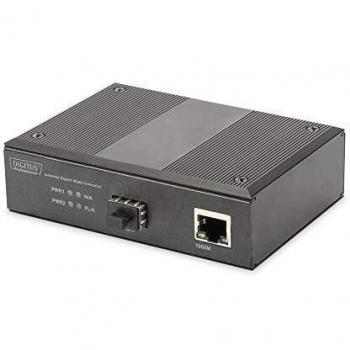 Digitus Industrial Gigabit Media Converter, modello DN-652103, 1000Mbit/s, RJ45/SFP, nero