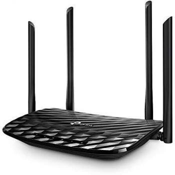 TP-Link Archer C6 Gigabit Router Wi-Fi Dual Band AC1200 Wireless, 5 Porte Gigabit, 4 Antenne Esterne e 1 Antenna Interna, 2.4GHz/5GHz, Modalità Access Point, MU-MIMO, Rete Ospite, Nero