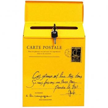 Buzón de correos clásico con candado