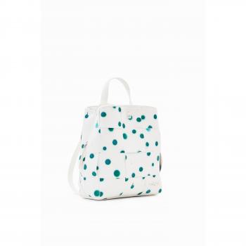 Mochila trenzada gotas blanco Desigual para mujer