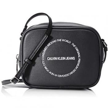 Bolso de Cámara Esculpido Calvin Klein, Bandolera para Mujer, Negro