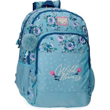 Mochila Escolar Movom Wild Flowers dos compartimentos