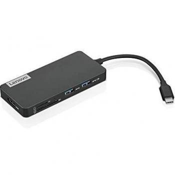 Adaptador Lenovo USB-C Travel Hub 7-en-1 HDMI 4K + Lector SD/TF + 3xUSB + USB-C Passthrough