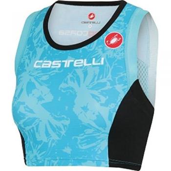 Top Triatlo Castelli Free Tri Rosso Corsa Azul Bolo Feminino