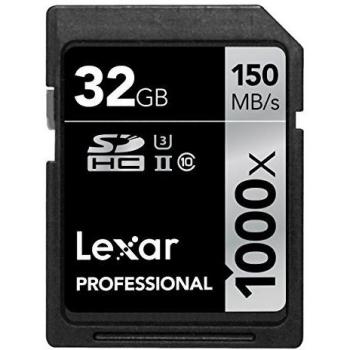 Scheda Lexar 32GB Professional 1000x SDHC UHS-II