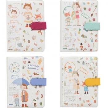 A5 Linda libreta con dibujos de cuero diario planificador diario del viajero Agenda