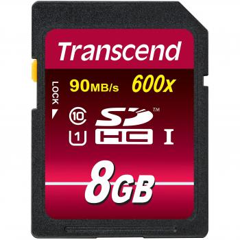 Scheda SDHC 8 GB Transcend TS8GSDHC10U1 – UHS‑I 600× Classe 10