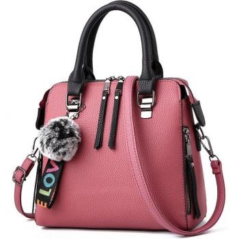 Bandolera de Lujo para Mujer con Bola de Pelo