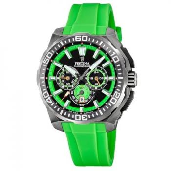 Reloj Festina Chrono Bike Hombre Negro Correa de Caucho