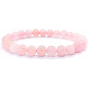 Pulsera Cuarzo Rosa Boule De 8Mm Pierre Naturelle De Qualité Pour Homme, Femme Et Couple