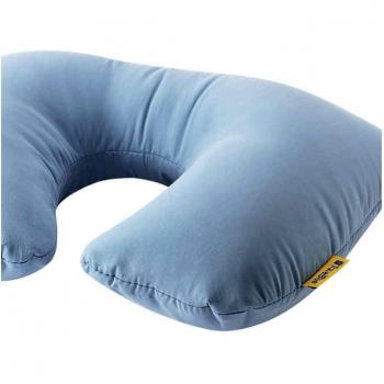 Almohada de viaje inflable azul