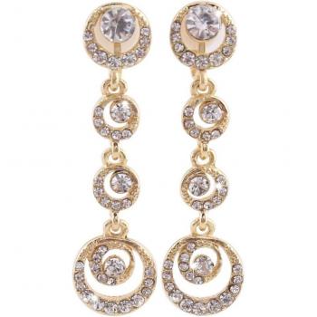 Grace Lunar Longs – Aretes de Aleación y Diamantes Imitación