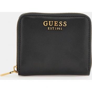 Billetera Guess Laurel Negra para Mujer con Cierre de Cremallera