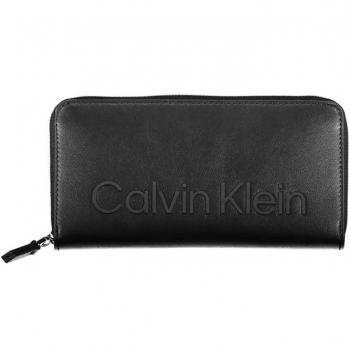 Cartera grande negra Calvin Klein con cierre de cremallera