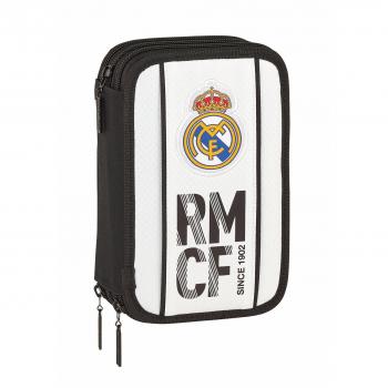 Safta Real Madrid 2018/2019 Plumier Triple 41 Piezas Real Madrid 20.5x13.5cm, Blanco