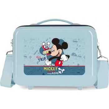 Neceser Mickey Road Trip Azul Claro -29x21x15cm