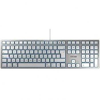 Cherry KC 6000 tastiera slim wired USB per Apple Mac layout inglese USA argento