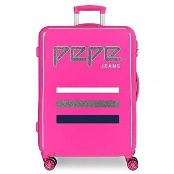 Maleta Pepe Jeans Rosa Mediana 70L con 4 ruedas dobles