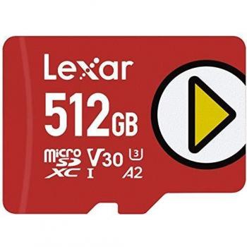 Schede UHS-I Lexar PLAY 512GB microSDXC, Lettura Fino a 150MB/s (LMSPLAY512G-BNNAG)