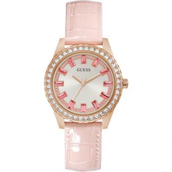 Reloj Guess Sparkling Pink GW0032L2 de piel y correa rosa
