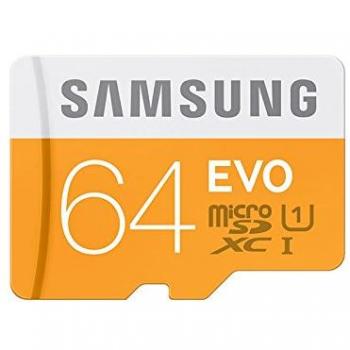 Samsung EVO Select 64GB microSDXC Memory Card con Adattatore SD (UHS-I, U3, V30, A2) per Smartphone e Tablet