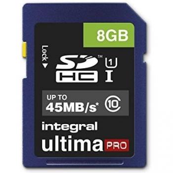 Integral INSDH8G10‑45 Classe 10 UHS‑I SDHC Secure Digital 8192 MB