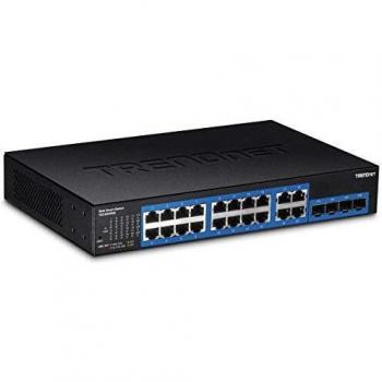 Trendnet TEG-204WS Gestito Gigabit Ethernet (10/100/1000) 1U Nero, Blu