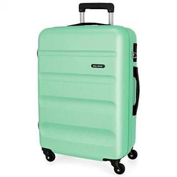 Roll Road Flex Maleta Grande Verde 51x74x28 cms Rígida ABS Cierre combinación 91L 3,8Kgs 4 Ruedas