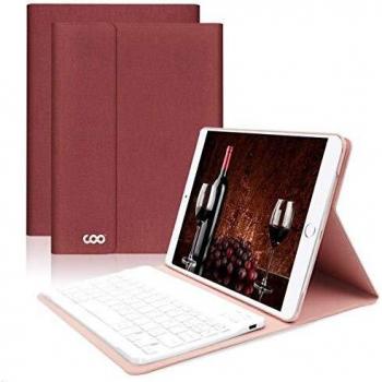 Custodia con Tastiera Italiano per iPad 2018/iPad 2017/iPad pro 9.7/iPad Air 2/1, Custodia iPad 9.7 con Tastiera Italiano Bluetooth Removibile con Angoli di Visualizzazione Multipli (Rosso)