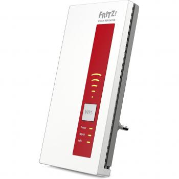 AVM FRITZ! WLAN 1160 Repeater Range Extender, Wi-Fi Universale, AC 1200, Dual Band, 2.4 e 5 Ghz, Compatibile con Modem Fibra e ADSL