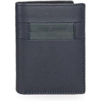 Cartera de piel Pepe Jeans Checkbox vertical Azul marino