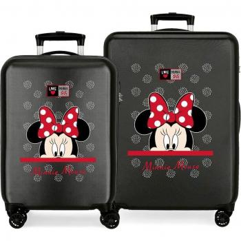 Joumma Bags. Juego de Maletas Minnie My Pretty Bow rígidas negro -38x