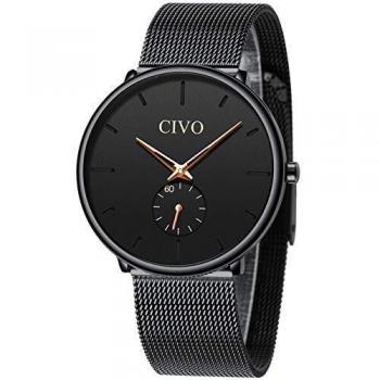 Reloj CIVO Hombre Acero Inoxidable Ultra Fino Impermeable